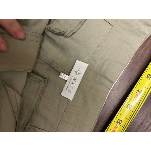 WAYF (NORDSTROMS) Green Preston Pleated Wide Leg Pants, Sz Large, MP $99 - Picture 6 of 10